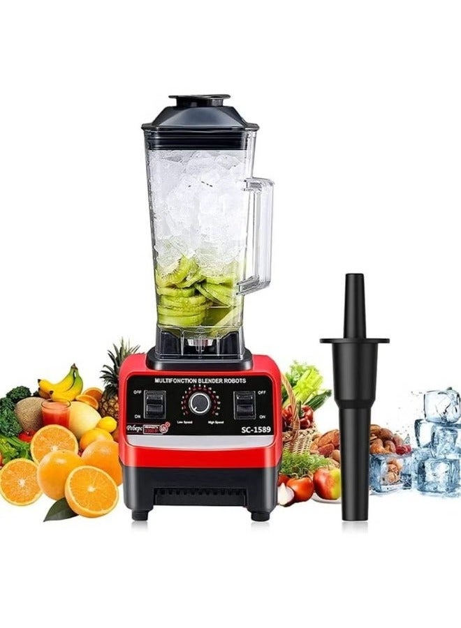 Heavy Duty Blender Mixer Electric High Speed Juicer Food Processor 2.5L 4500W BPA Free High Power Blenders For Kitchen Stainless Countertop Ice Smoothie Blender