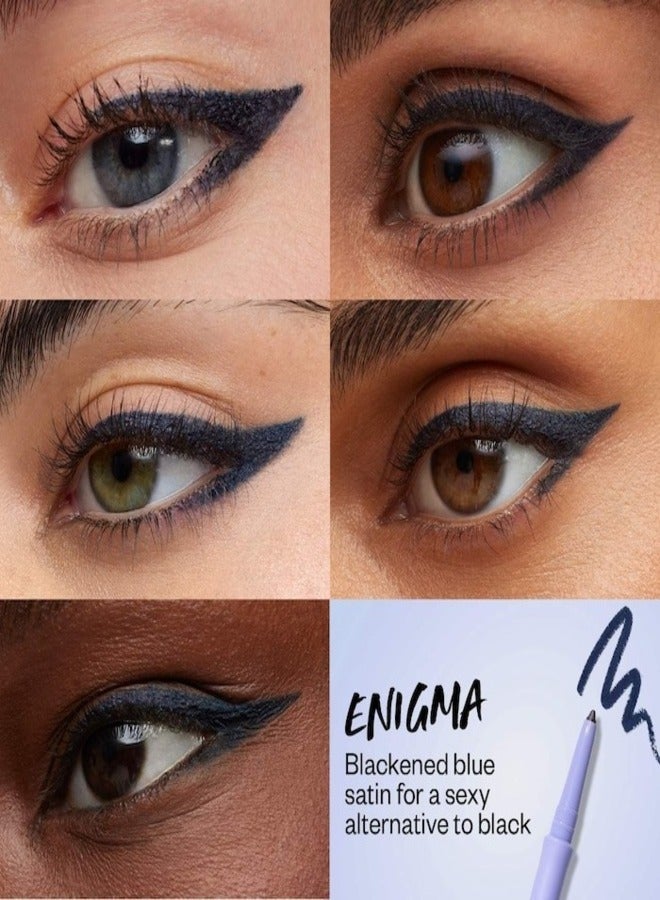 Kosas Soulgazer Waterproof Gel Eyeliner - Long-Lasting, Enigma - Blackened Blue Satin 0.35g