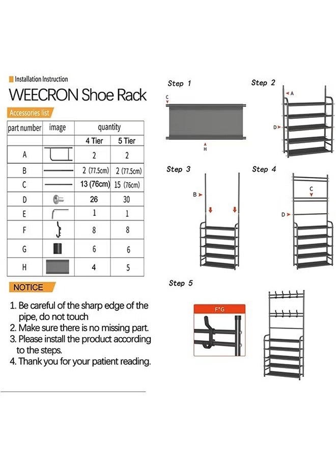 Simple Coat And Hat Integrated Shoe Rack, Household Entry Shoe And Hat Rack Bedroom Living Room Dormitory Storage Rack Rental House Multi-Function Rack, White