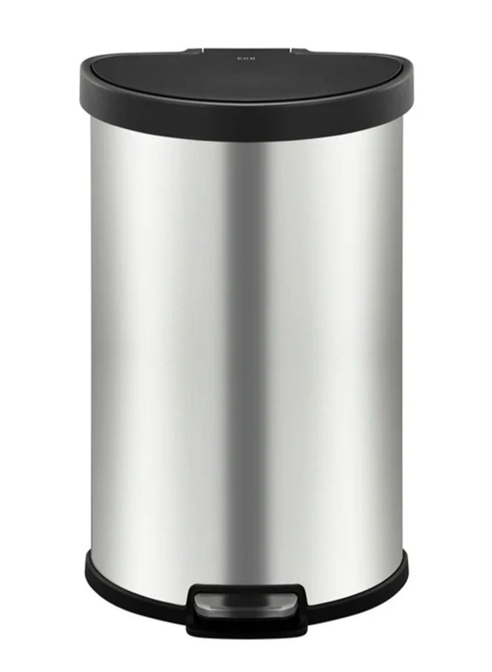 ARIA SERIES | Brushed Stainless Steel Finish | Soft-Closing | Fingerprint-Resistant | Step Trash Bin | Versatile For Homes & Kitchens | 45L