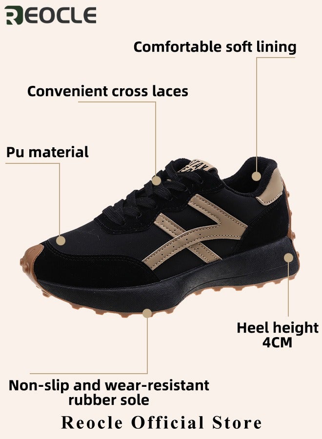 Women's Sneaker Casual Comfort Cross Trainer Kicks Lace Up Nylon Sneaker Wide Widths Sneaker Running Shoe Racing Sneaker