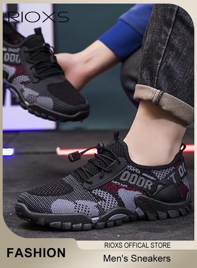 Men's Athletic Casual Hiking Shoes Lightweight Outdoor Running Shoes Mesh Breathable Fashion Sneakers