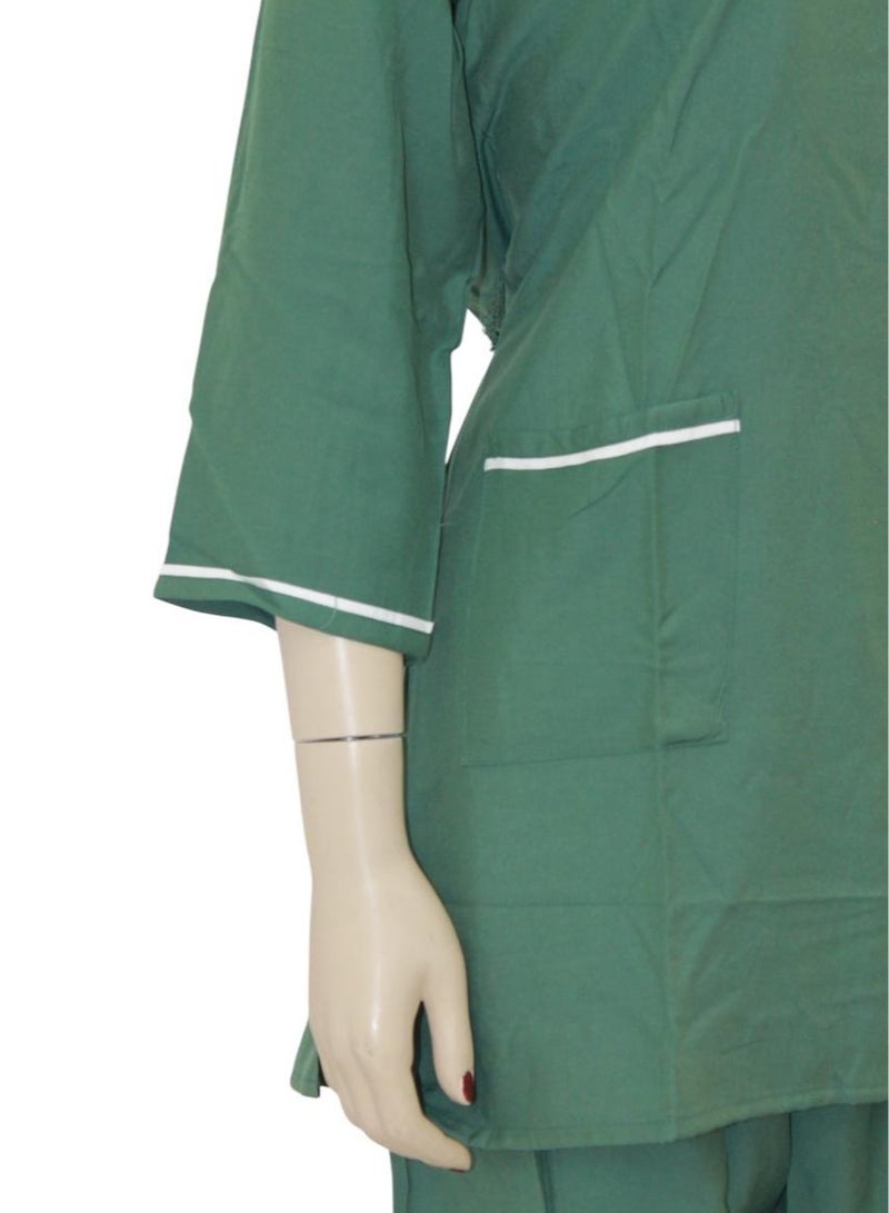 Housemaid Uniform Maid  Nanny Scrub Suit 3 piece set