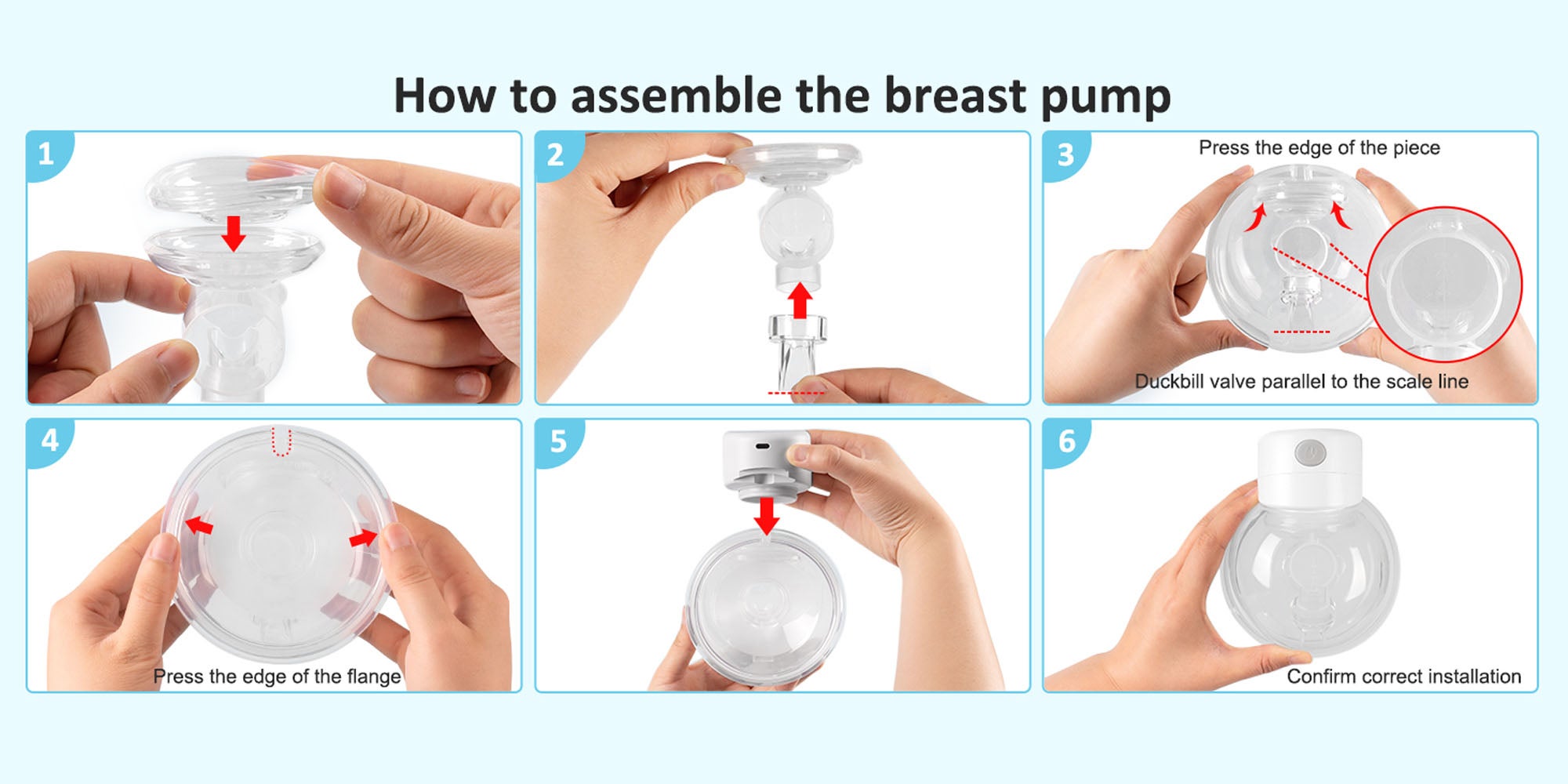 Electric Hands Free Wearable Breast Pump With 2 Mode And 9 Levels Pumping And 30 Breastmilk Storage Bags