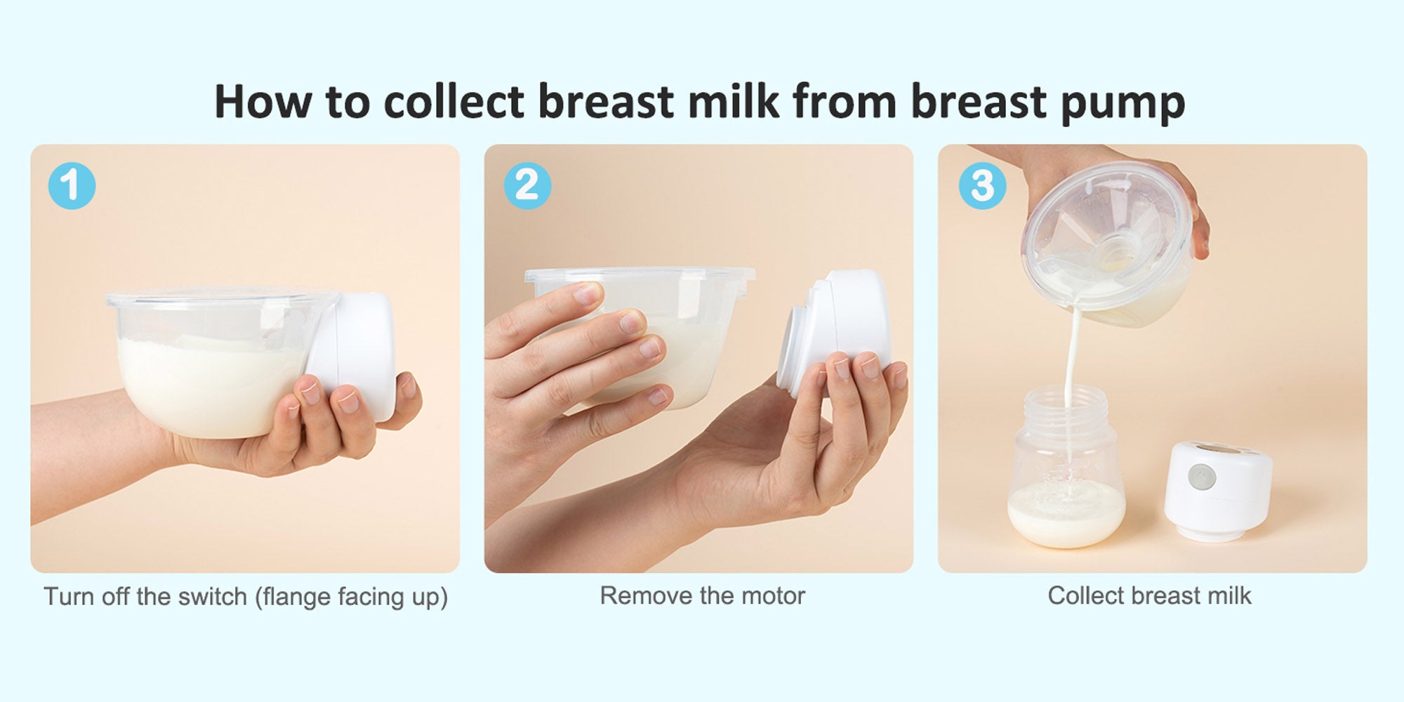 Electric Hands Free Wearable Breast Pump With 2 Mode And 9 Levels Pumping And 30 Breastmilk Storage Bags