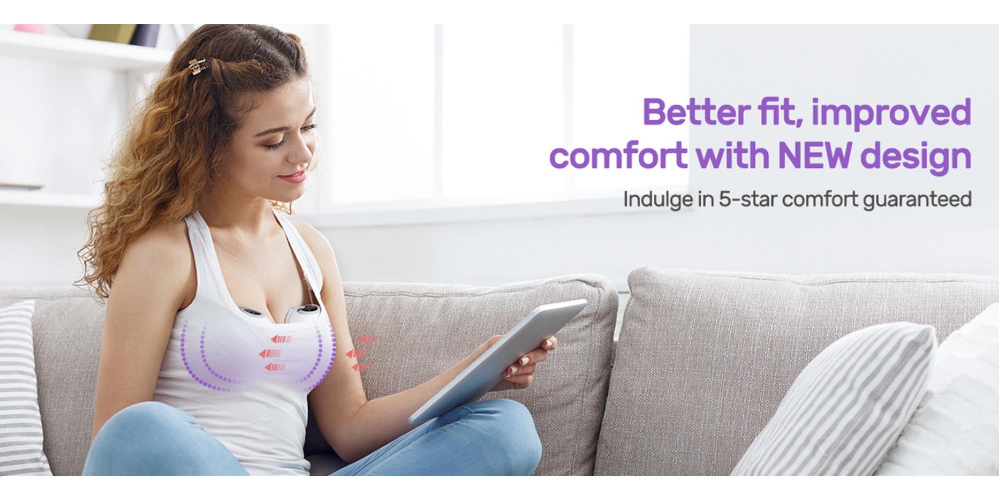 Wearable, Hands Free, Electric Portable Breast Pump With 4 Mode And 9 Levels - 1 Piece