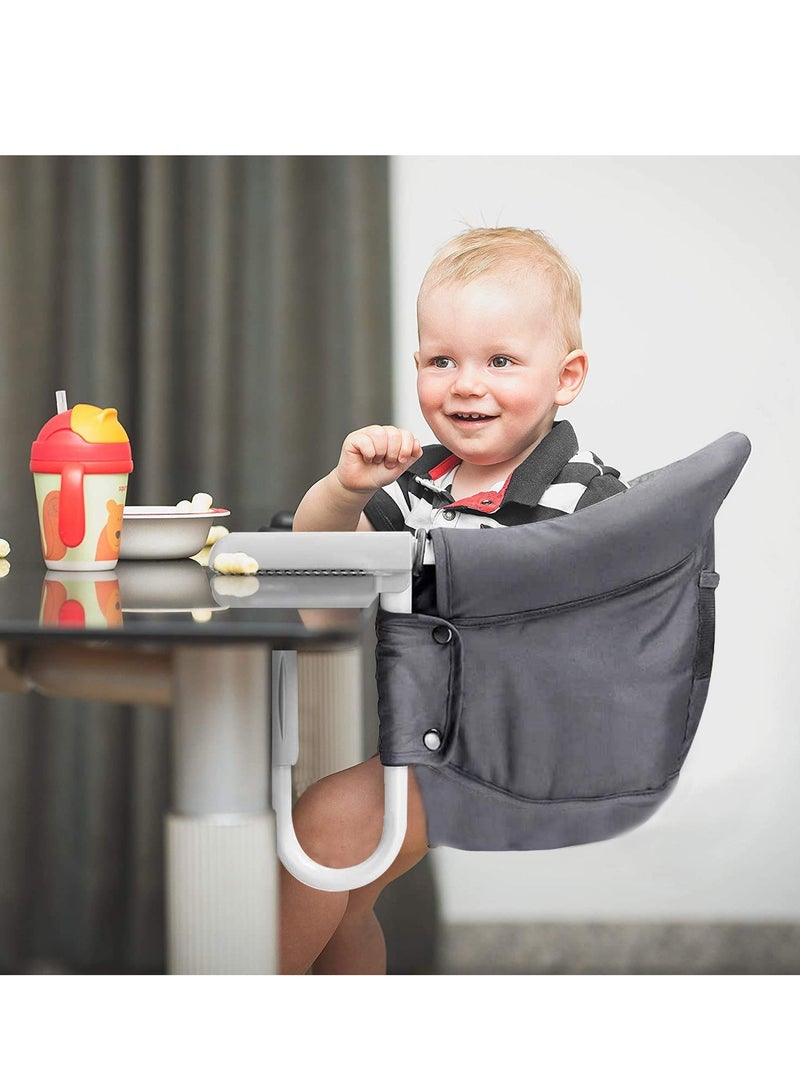 Clip on Table High Load Design Fold Flat Storage Attachable High Chair for Baby That Attaches to Table - Portable Highchair for Travel and Eating