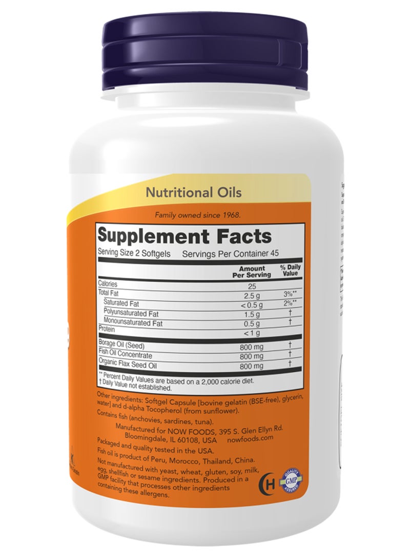 Super Omega 3-6-9 Fish Oil, 90 Softgels