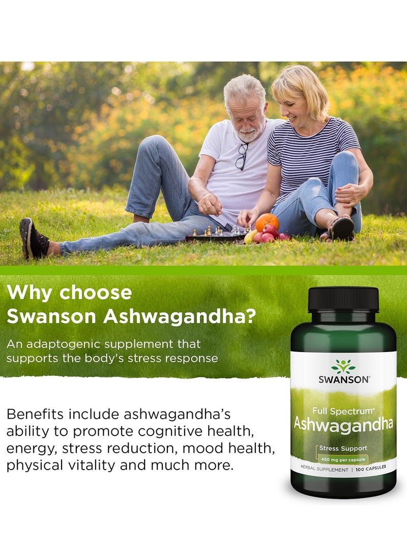 Full Spectrum Ashwagandha 100 Vegan Capsules Packaging May Vary