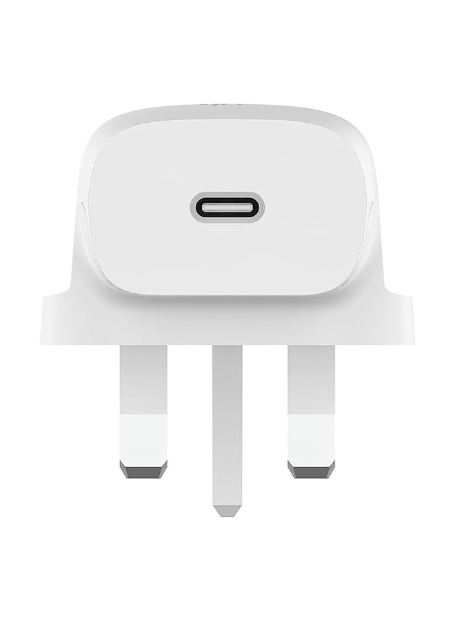 Compact 20W USB Type C Power Delivery Wall Charger   Certified USB C PD 3.1 PPS Fast ChargIng Plug For iPhone 15 14 Samsung Galaxy S23 S22 iPad Pixel And More White