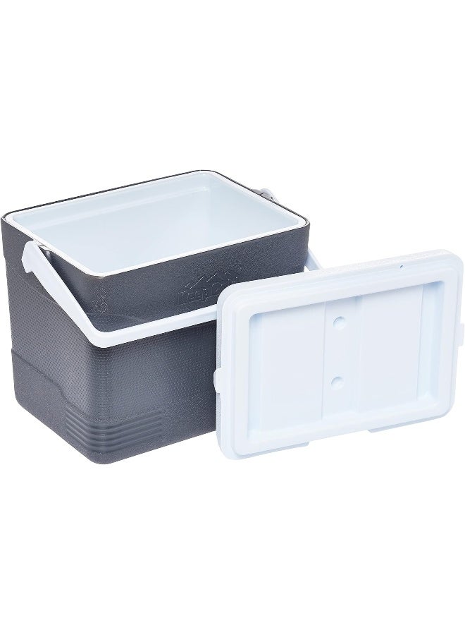 24L Keep Cold Plastic Picnic Cooler Icebox  41.5 X  28 X  35 Cm (Cool Grey) Cool Grey 24.0Liters