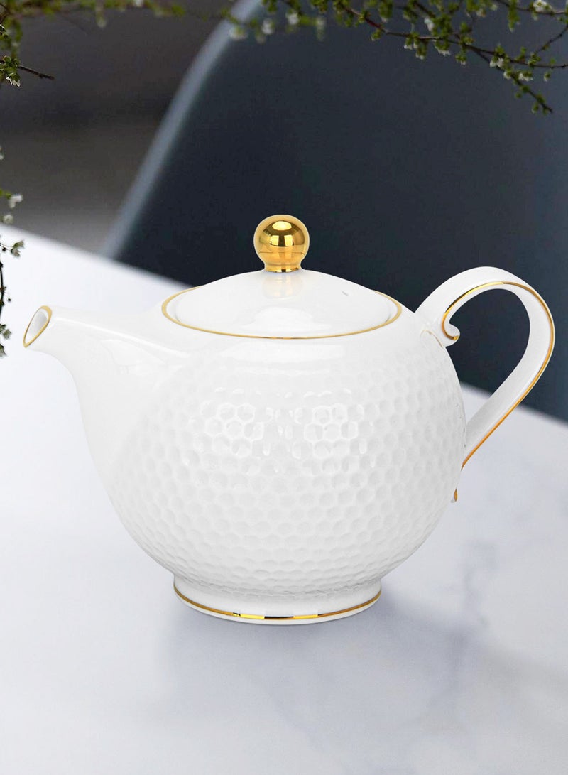 Tea Pot 780ml Noemi Series,Porcelain with Handle and Lid, Coffee Kettle, Suitable for Blooming Tea & Loose Leaf Tea Maker