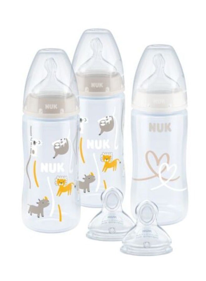 Pack Of 3 Baby First Choice Feeding Bottle Set PP, Beige, 0 - 6 Months, 3 X 300 ML