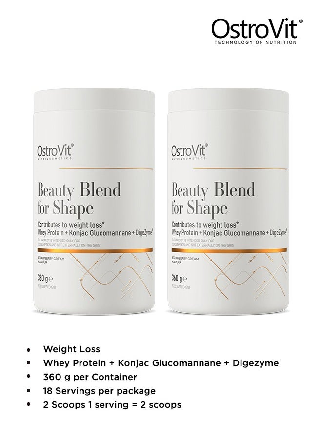 Beauty Blend Hair & Skin & Whey protein & Marine collagen & Hyaluronic acid, 360 Grams, French Vanilla