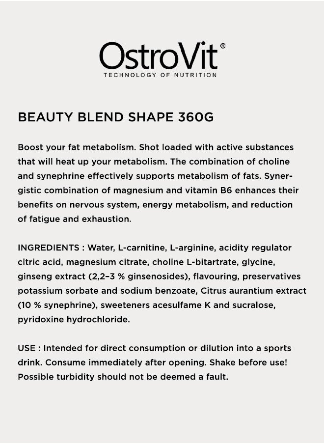 Beauty Blend Hair & Skin & Whey protein & Marine collagen & Hyaluronic acid, 360 Grams, French Vanilla