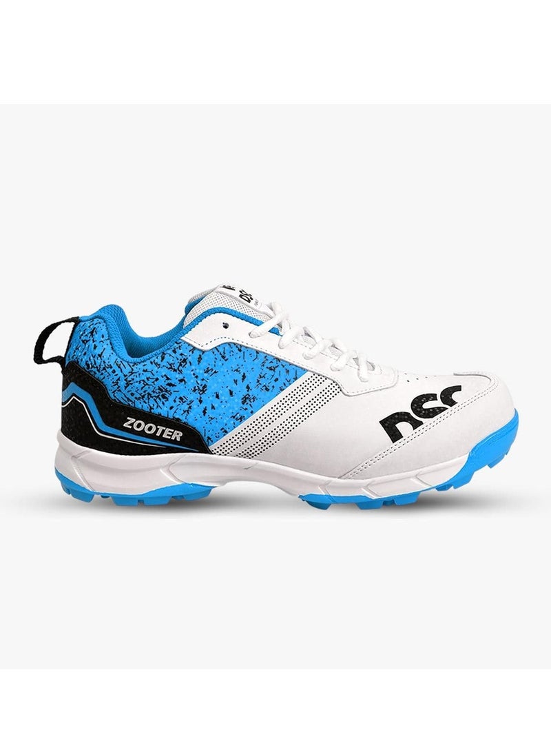 Zooter Cricket Shoes | White/Blue | For Boys and Men | Polyvinyl Chloride