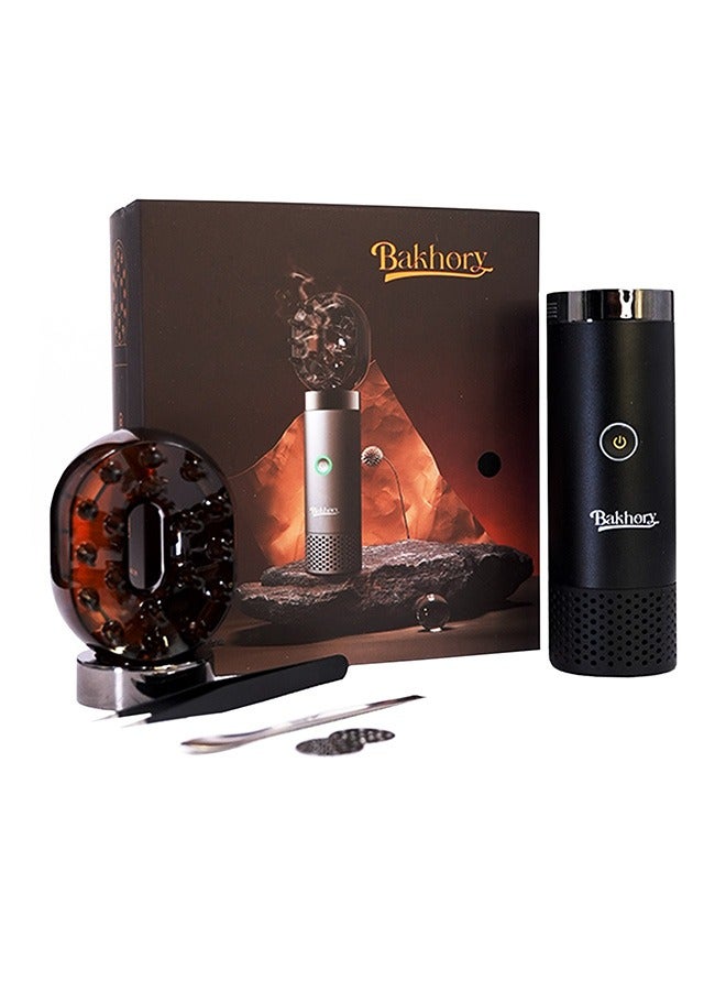 Bakhoor Burner with Type C Fast Charge Car Rechargeable incense Burner with Hair Comb, Black