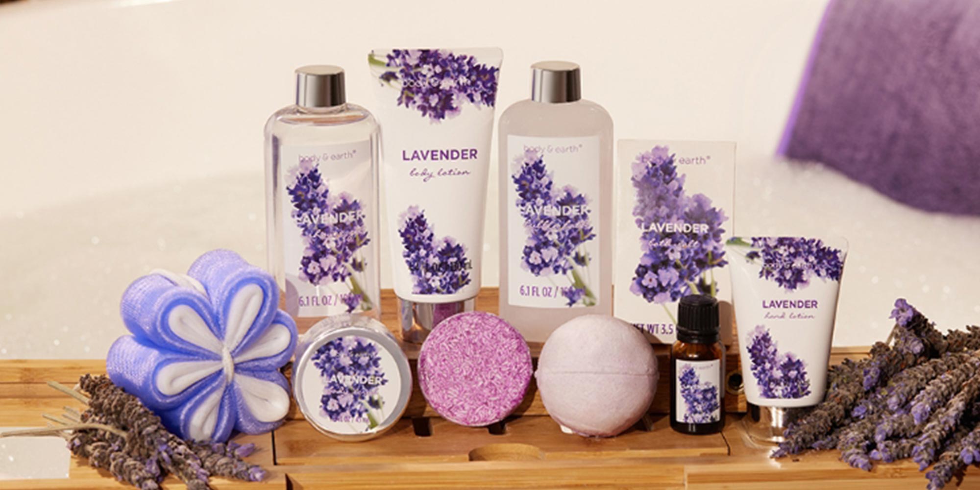 Gift Baskets for Women - Regalos Para Mujer, Body & Earth Gift Sets with Bubble Bath, Shower Gel, Body Lotion, Lavender Spa Gifts for Women, Spa Kit Mom Gifts, Birthday Gifts for Her