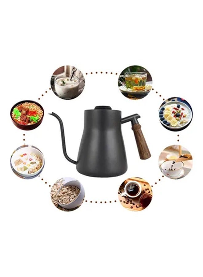 9-Piece V60 Coffee Set Drip Coffee Maker with Goose Neck Kettle Digital Scale Double Walled Glass Mug Glass Server Manual Grinder Glass Dipper 100 pcs Paper Filter and Scope for Drip Coffee