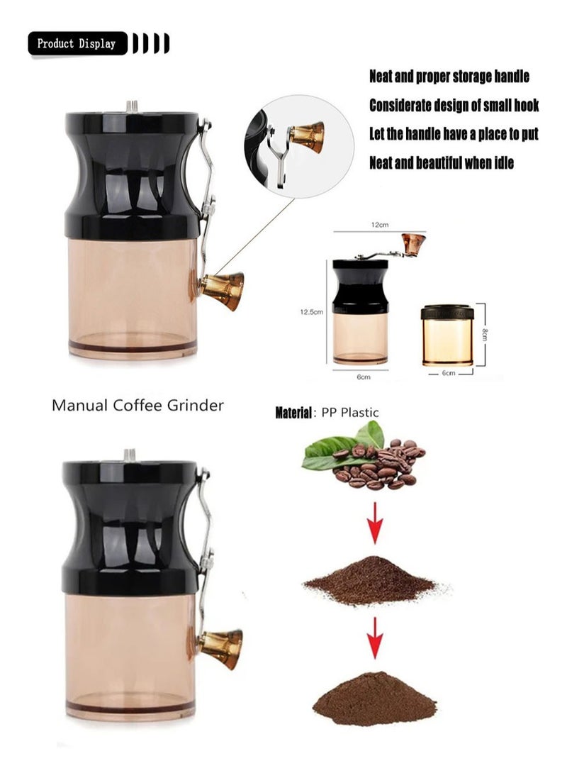 9-Piece V60 Coffee Set Drip Coffee Maker with Goose Neck Kettle Digital Scale Double Walled Glass Mug Glass Server Manual Grinder Glass Dipper 100 pcs Paper Filter and Scope for Drip Coffee