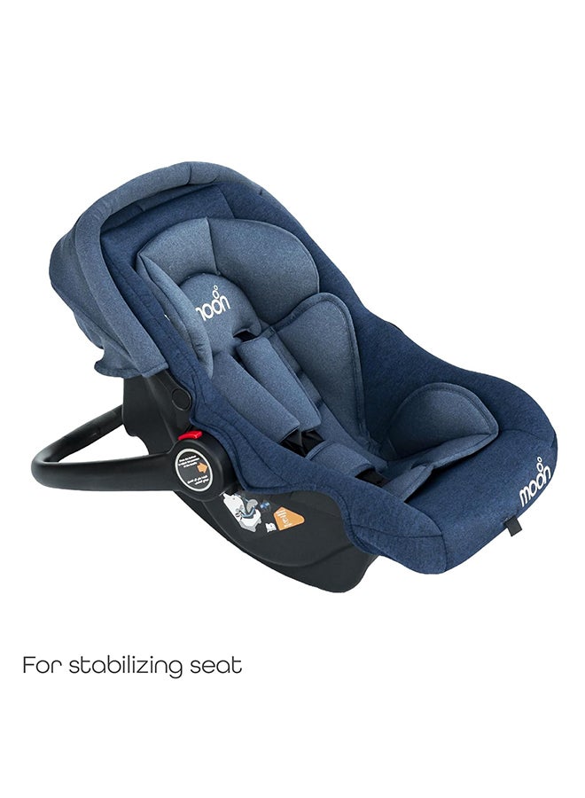 Bibo Baby Carrier Car Seat With Full Body Support Cushion And Multi-Point Adjustable Canopy, 0 - 15 Months, Blue, Upto 13 Kg, Group 0+