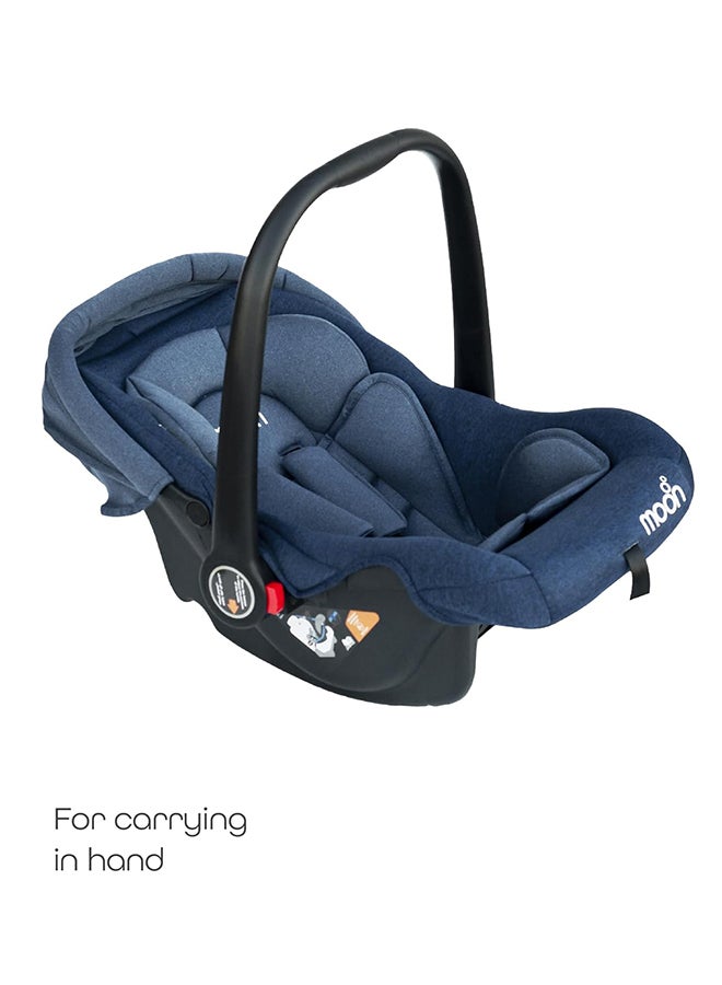 Bibo Baby Carrier Car Seat With Full Body Support Cushion And Multi-Point Adjustable Canopy, 0 - 15 Months, Blue, Upto 13 Kg, Group 0+