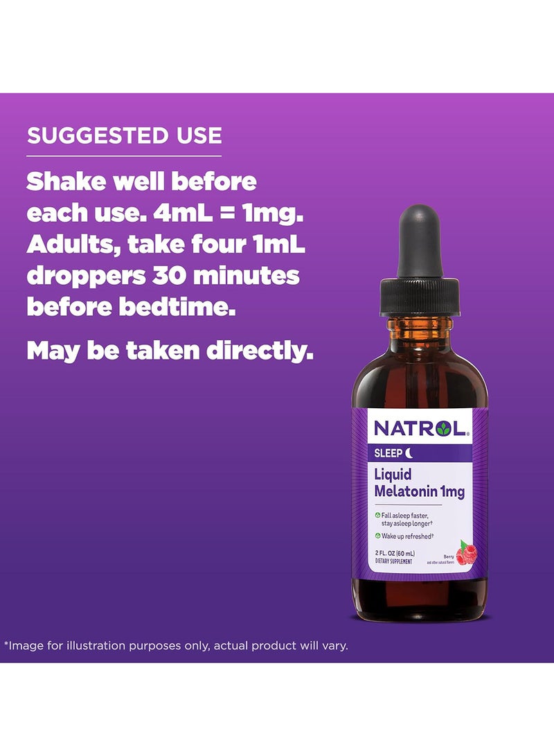 Sleep Liquid Melatonin 1mg, 2 Fl Oz, Packaging May Vary