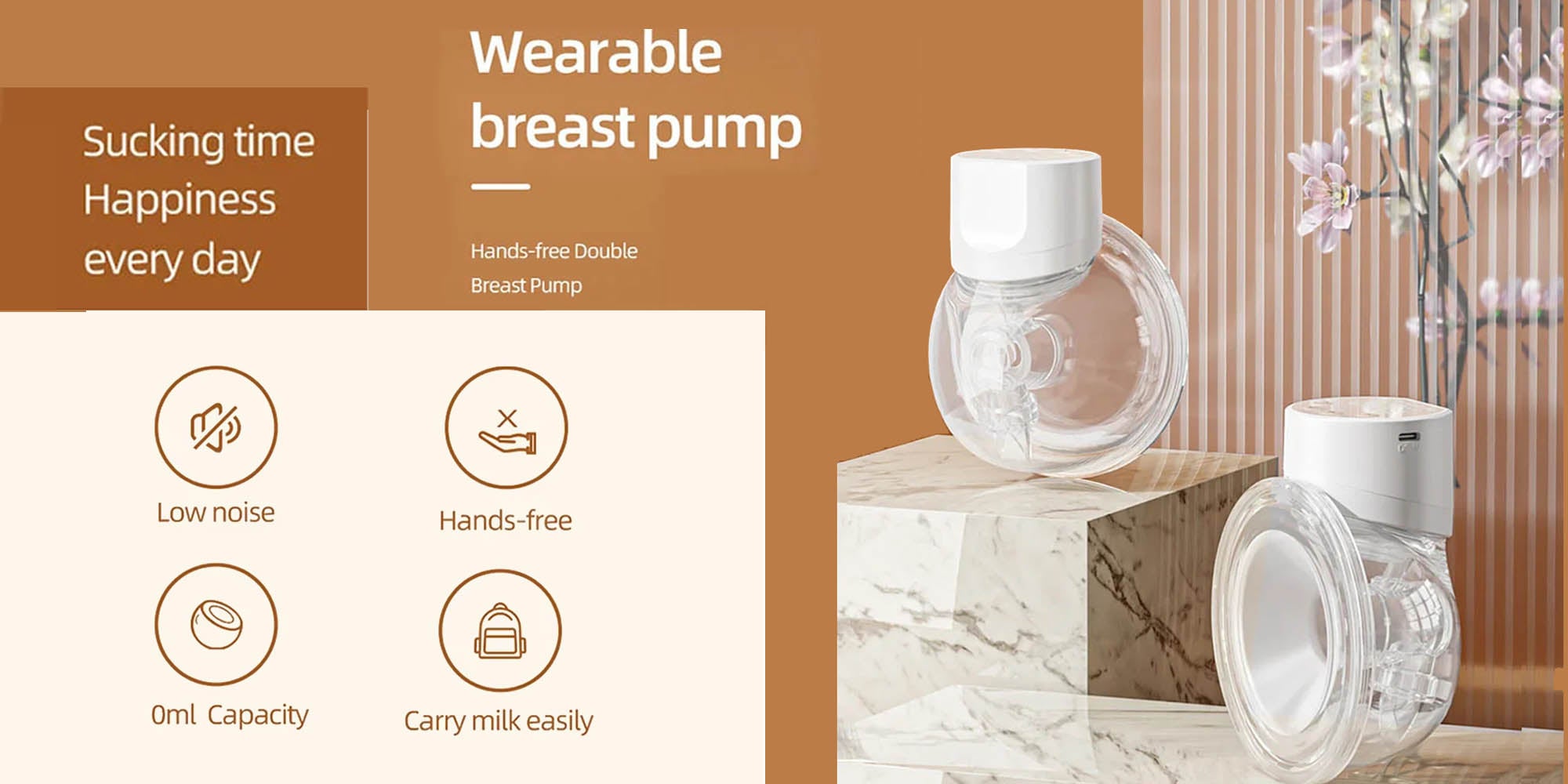 Breast Pump,Electric Breast Pump,Portable Hands-Free Breast Pump Wearable,3 Mode 10 Levels Memory Function Rechargeable Milk Extractor with Massage and Breastfeeding Pumping Mode,Smart LED Display