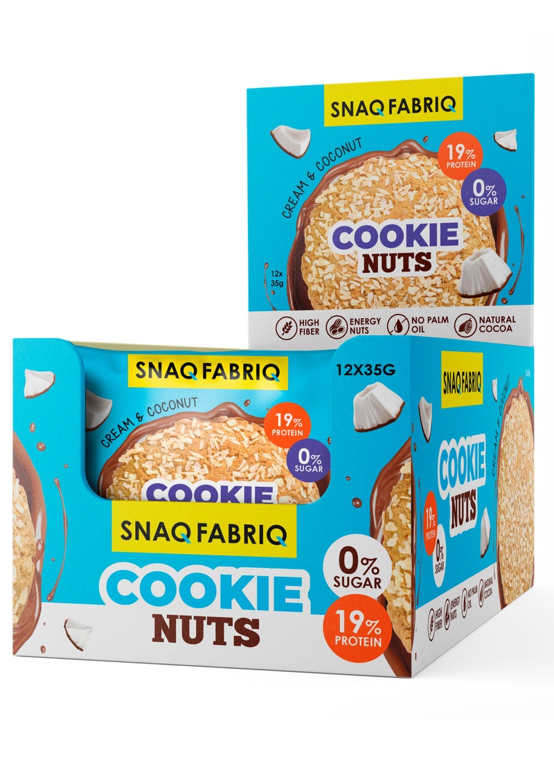 Protein Cookie Nuts with Cream and Coconut High Fiber 12x35g