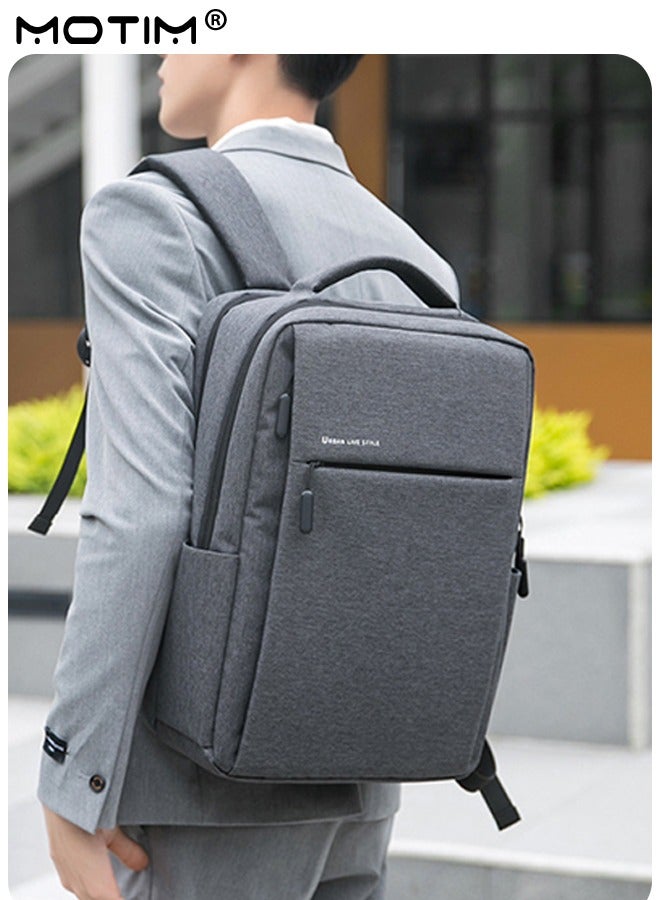 Travel Laptop Backpack Business Anti Theft Slim Durable Laptop Backpack with USB Charging Port Water Resistant Computer Bag with Independent Computer Compartment for Men Women Fits 15.6 Inch Laptop