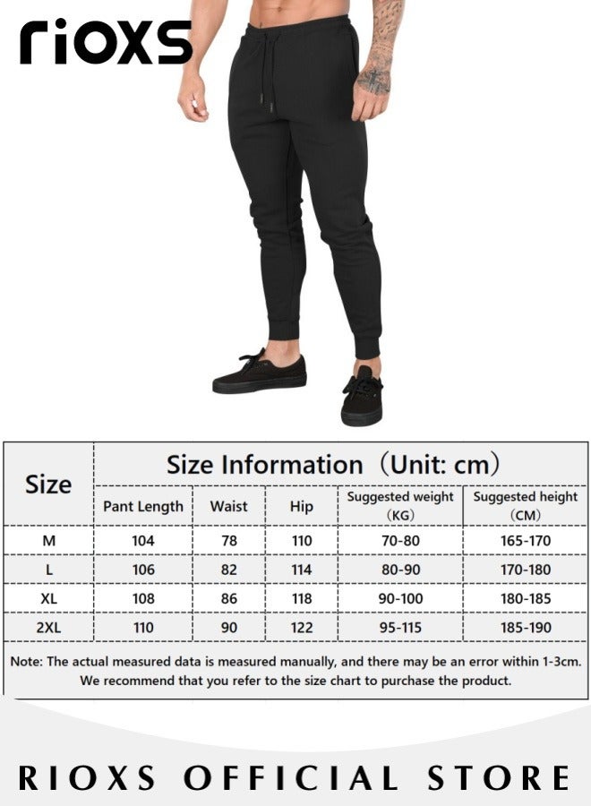 Men's Sports Pants Casual Drawstring Sweatpants Running Jogging Workout Athletic Fitness Trousers With Pockets