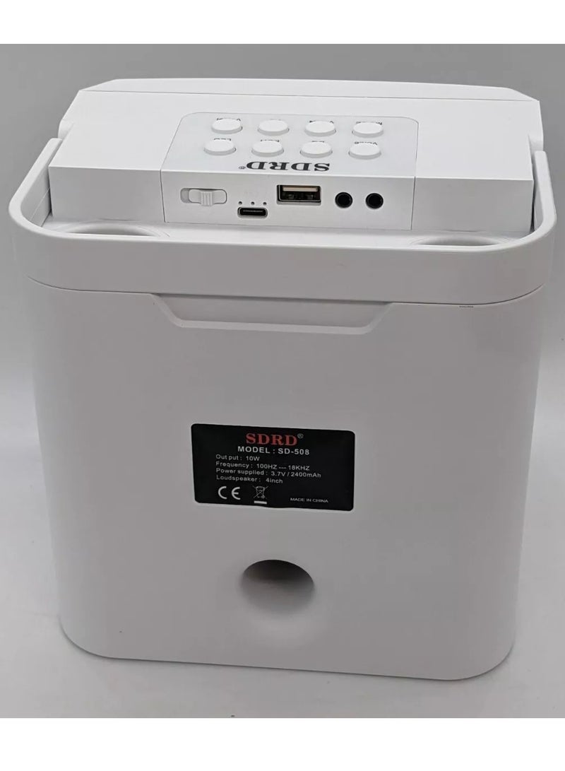 Wireless Bluetooth Speaker With 2 Microphones Portable Karaoke Machine