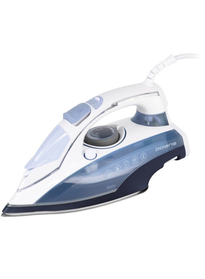 Steam Iron 3050W, Durable anodized outsole PRO 7 ANODIZED, Auto Shutoff, 50g/min Steam Output, 260g/min Steam Boost, 2 Years Warranty