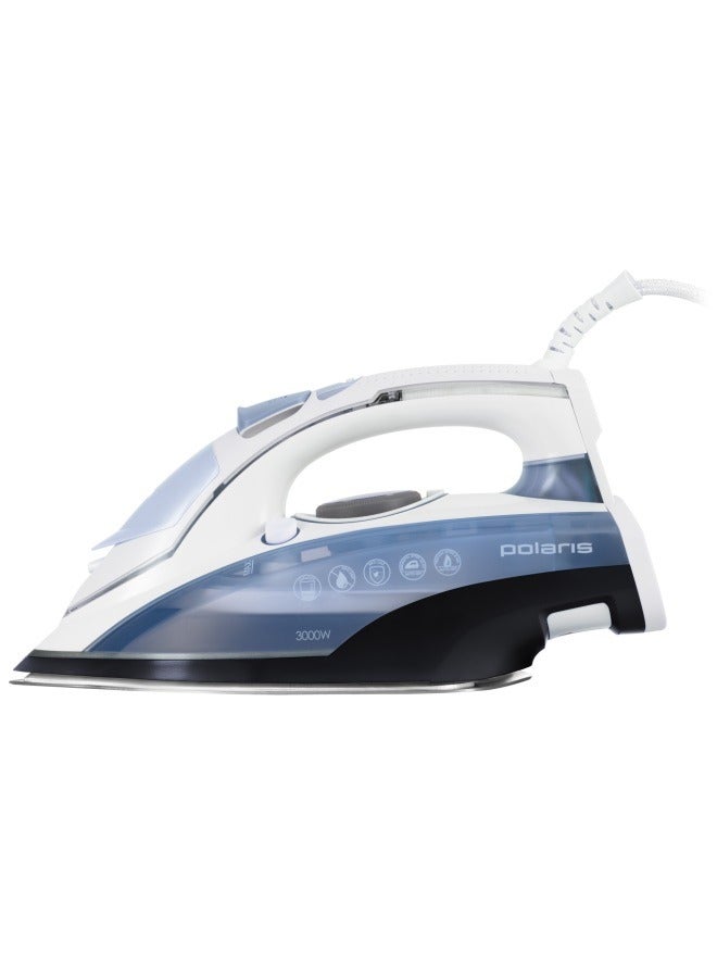 Steam Iron 3050W, Durable anodized outsole PRO 7 ANODIZED, Auto Shutoff, 50g/min Steam Output, 260g/min Steam Boost, 2 Years Warranty