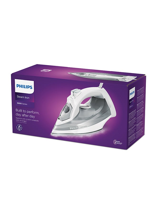 Steam Iron Series 5000 - 40g/min Continuous Steam, 320 ml 2400 W DST5010/16 Grey/White