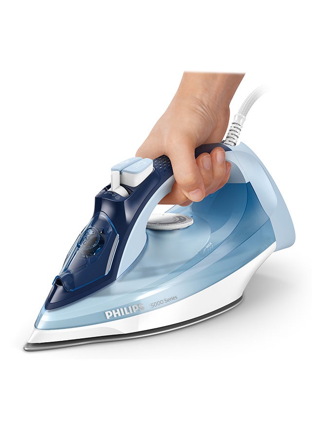 5000 Series Steam Iron - 180g Steam Boost, SteamGlide Plus 320 ml 2400 W DST5020/26 Blue/White