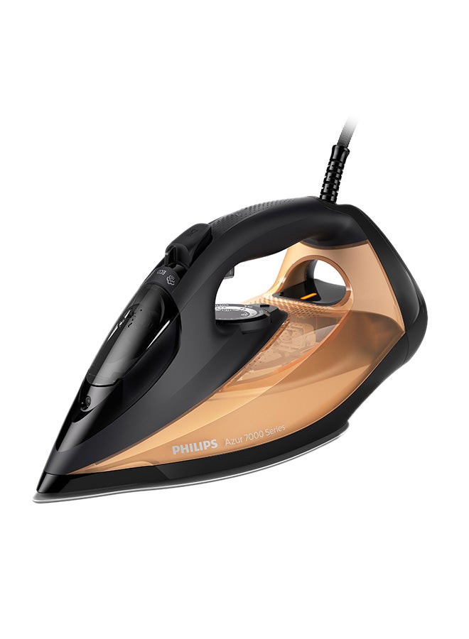 Steam Iron 7000 Series - 50g/min Continuous Steam, 250g Steam Boost, SteamGlide Elite Soleplate, Auto-Off, Vertical Steam, 300 ml 3000 W DST7040/86 Black/Gold