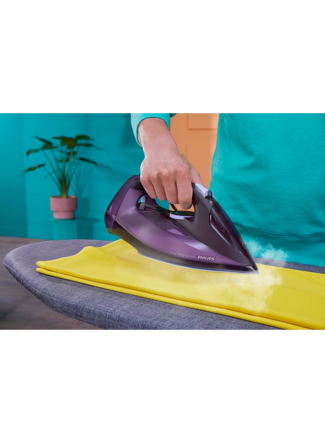 Steam Iron 7000 Series - 50g/min Continuous Steam, 250g Steam Boost, SteamGlide Elite Soleplate, Auto-Off, Vertical Steam, 300 ml 2800 W DST7051 Dark Purpe