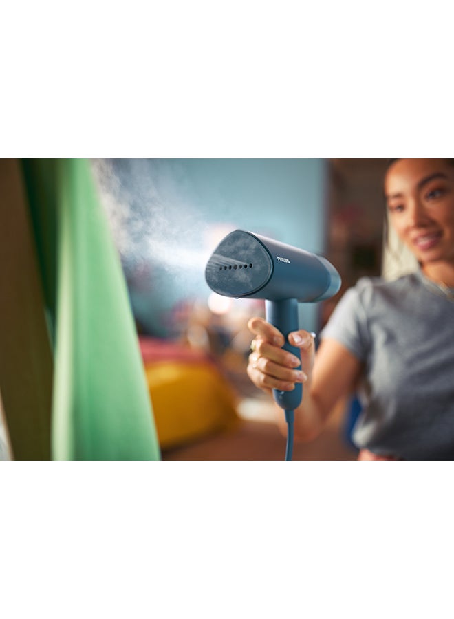 Compact Handheld Steamer 3000 Series - 20g/min Continuous Steam, 2M Cord Length, Compact & Foldable, 100 ml 1000 W STH3000/26 Blue