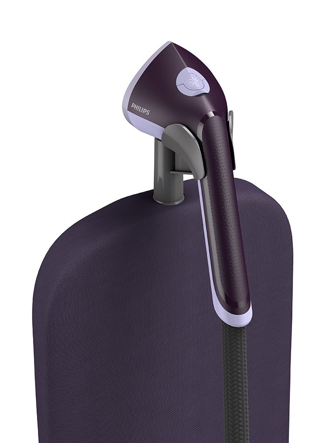 Philips Stand Steamer with XL StyleBoard 3000 Series - MyEssence Fragrance Infuser, 40g/min Continuous Steam, Pointed Steam Plate Tip, 5 Steam Settings 2 L 2000 W STE3180/30 Puple/Silver