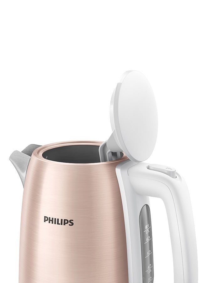 Metal Kettle Daily Collection - Spring Opening, 360° Pirouette Base, 1.7 L 2200 W HD9350/96 Rose Gold