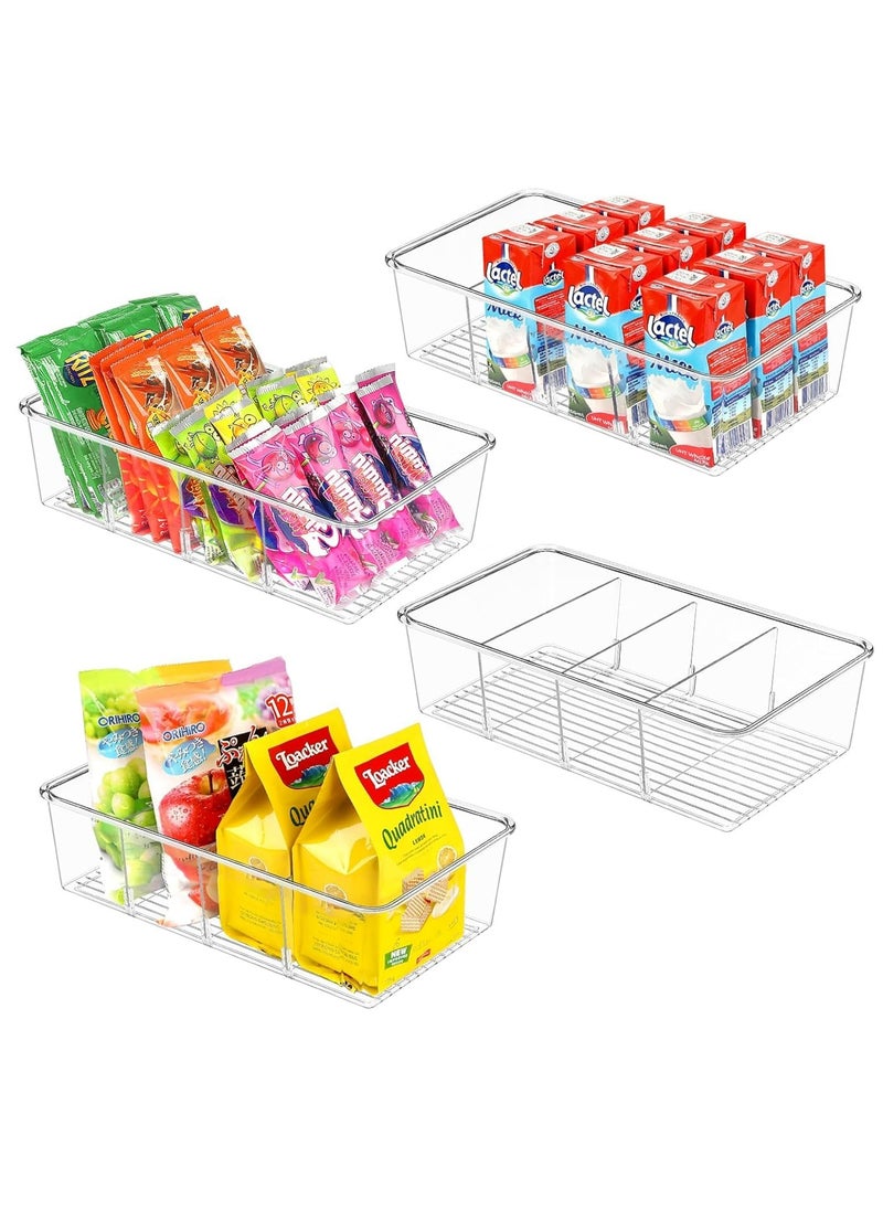 4pcs Food Storage Organizer Bins for Pantry Kitchen