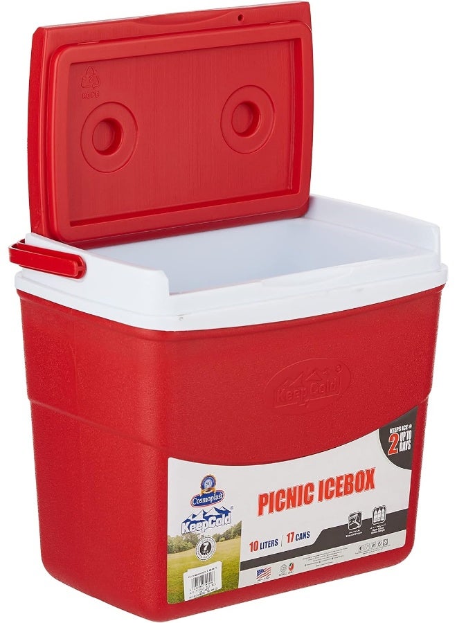 10L Keepcold Picnic Icebox (Red) Red 10.0Liters