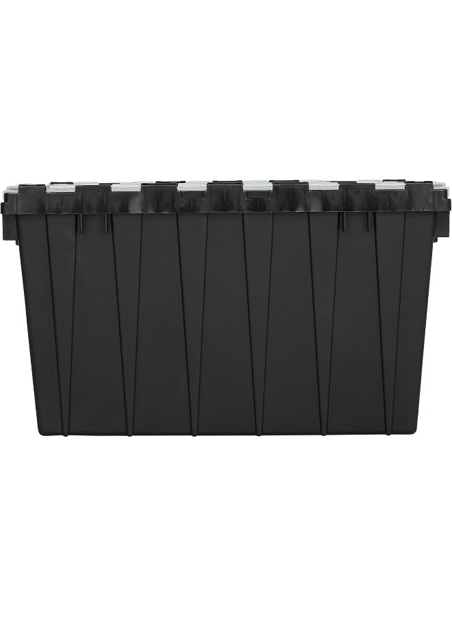 55L Utility Storage Plastic Box Black 55 x  39 x 32 cm Grey