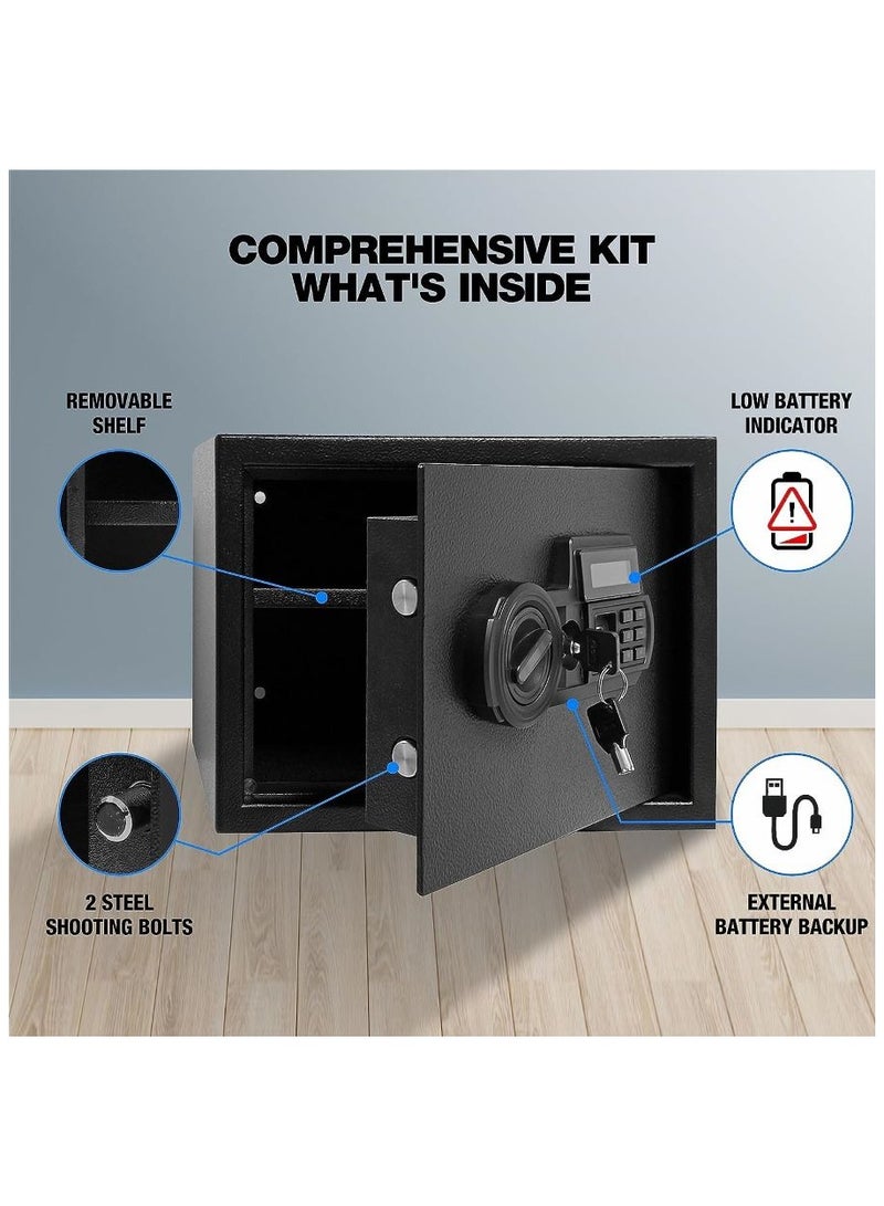 Ozone Safilo Bio-Z Safe Locker with Fingerprint | Master & User PIN Code |  Access Ideal for Home | By Ozone India