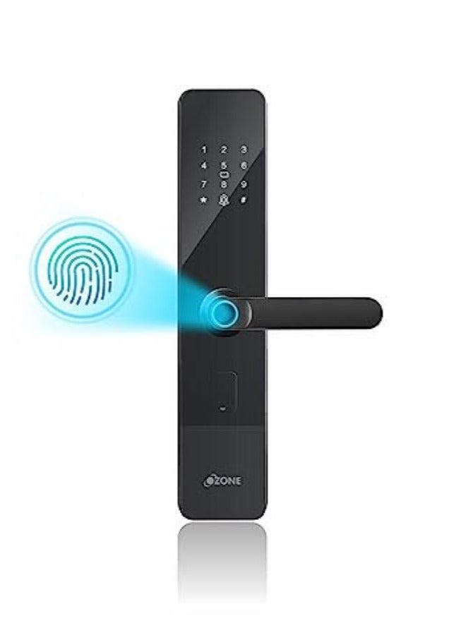 OZ-FDL-01 Life Nxt  Grey Smart Door Digital Lock with Doorbell  | Biometric Door Lock | Smart Lock | Fingerprint | Password | Mechanical Key| 5 Modes to operate | By Ozone India