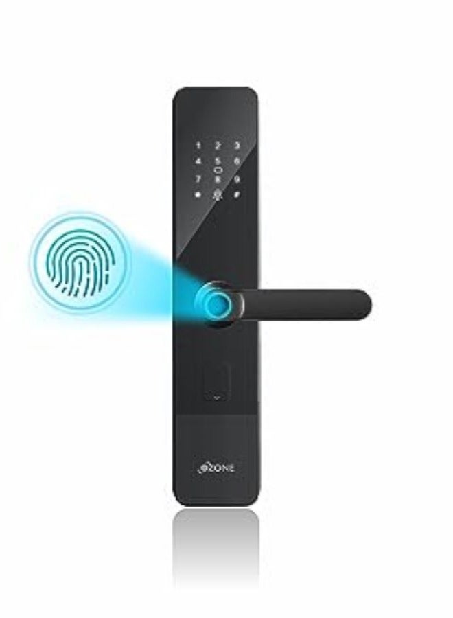 OZ-FDL-01 Life Nxt  Grey Smart Door Digital Lock with Doorbell  | Biometric Door Lock | Smart Lock | Fingerprint | Password | Mechanical Key| 5 Modes to operate | By Ozone India
