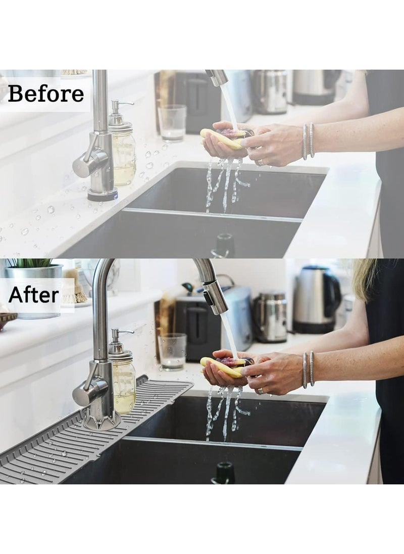 24Inch Kitchen Silicone Faucet Mat,Kitchen Sink Splash Guard