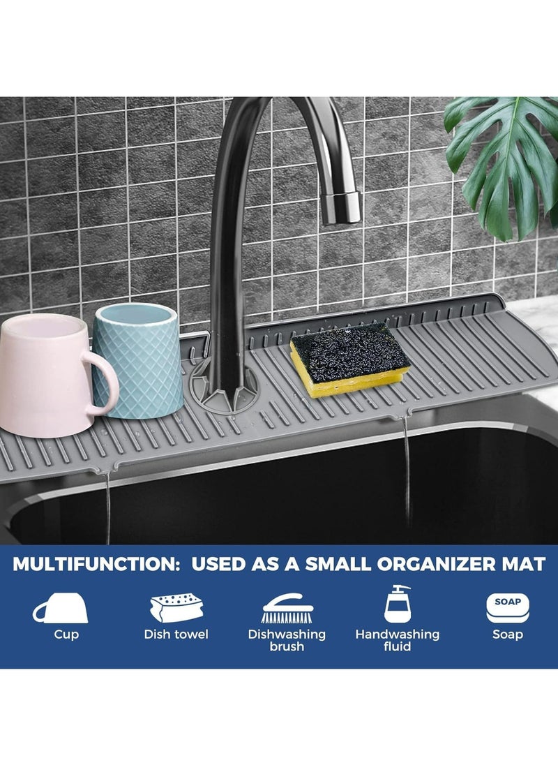 24Inch Kitchen Silicone Faucet Mat,Kitchen Sink Splash Guard