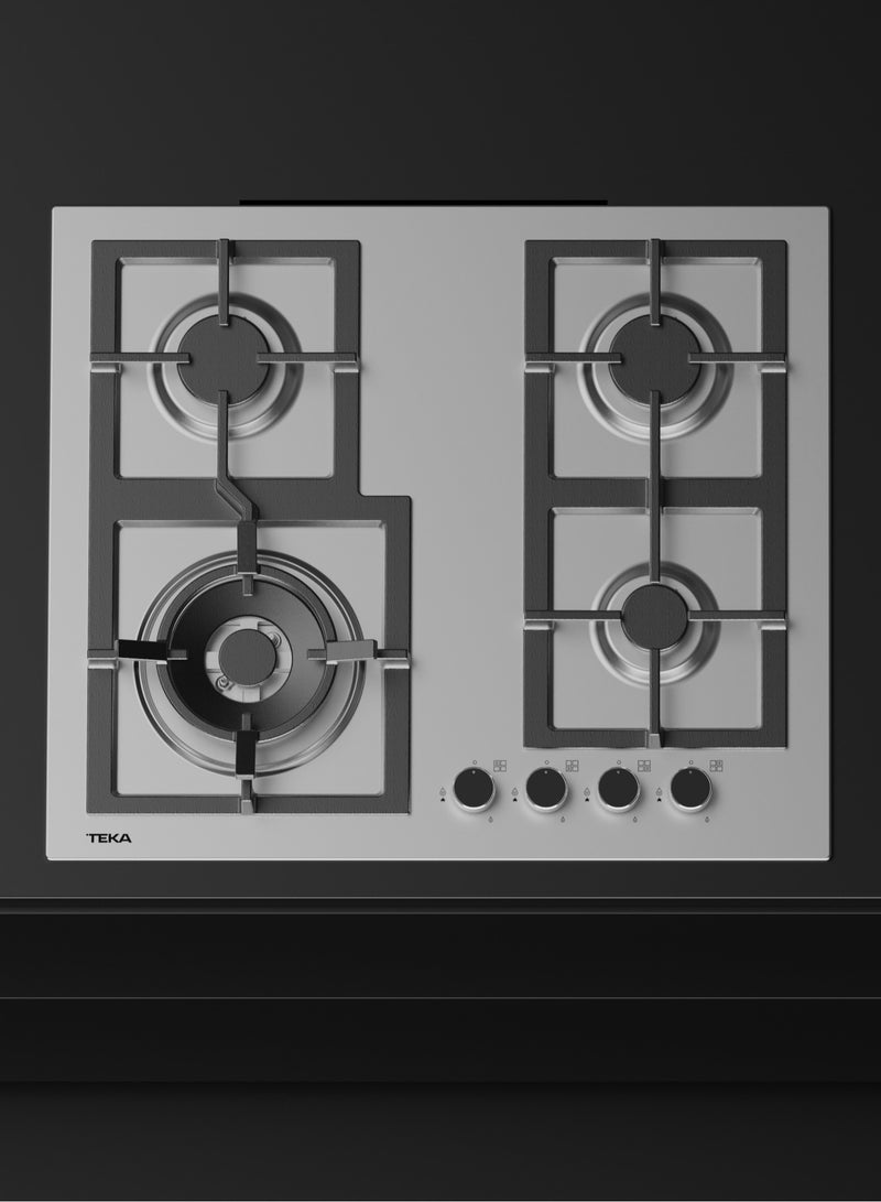 60cm Gas hob with 4 burners and Cast iron grids EFX 60.1 4G AI AL DR CI